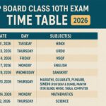 MP Board 10th Time Table 2026