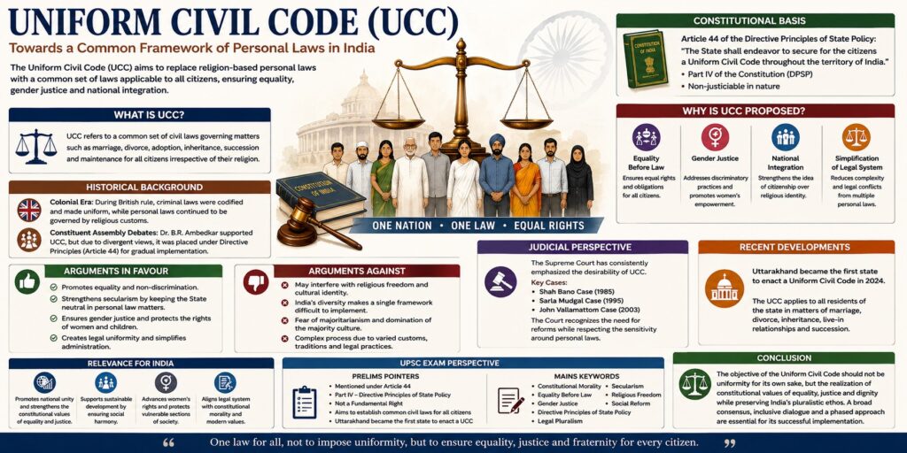 What is the Uniform Civil Code?