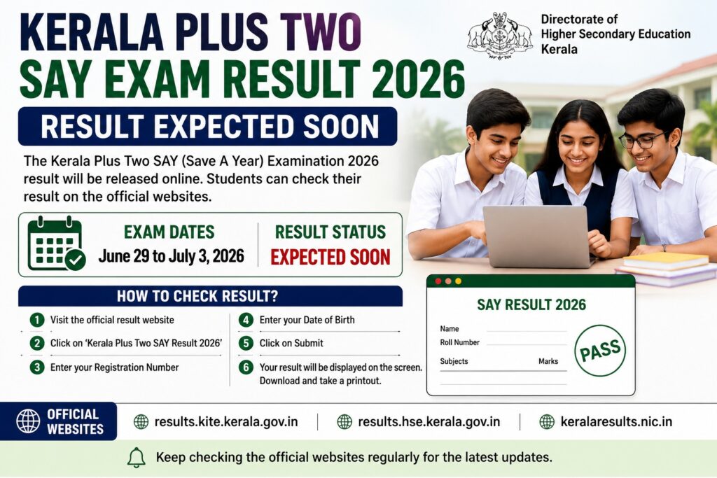 kerala plus 2 say result 2026